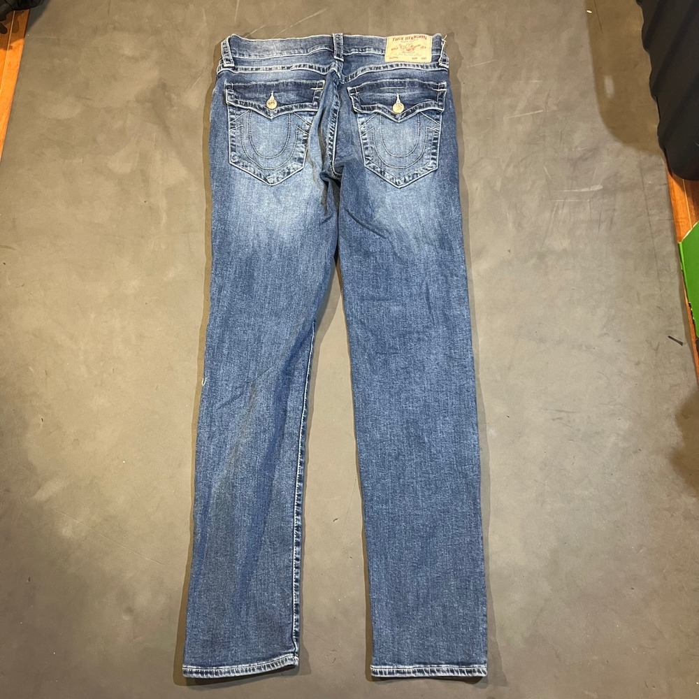 True Religion Rocco Relaxed Skinny Jeans Mens 32 Medium Wash Blue Denim 32x32